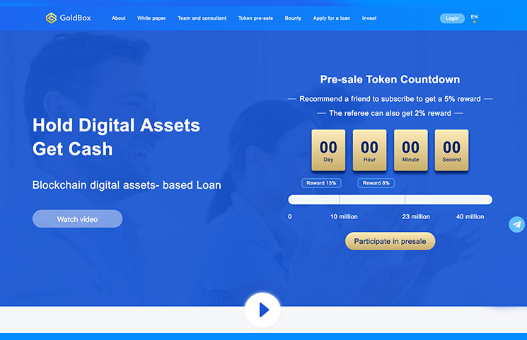 GoldBox ICO (GOX Token): Crypto Loans Backed by Digital Assets?