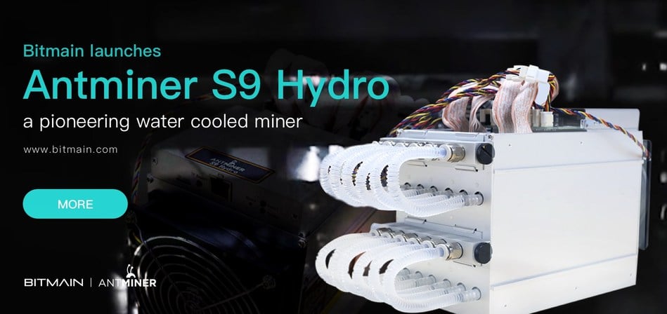 Bitmain Crypto Miner Antminer S9 Hydro Launches with a Water Cooling System