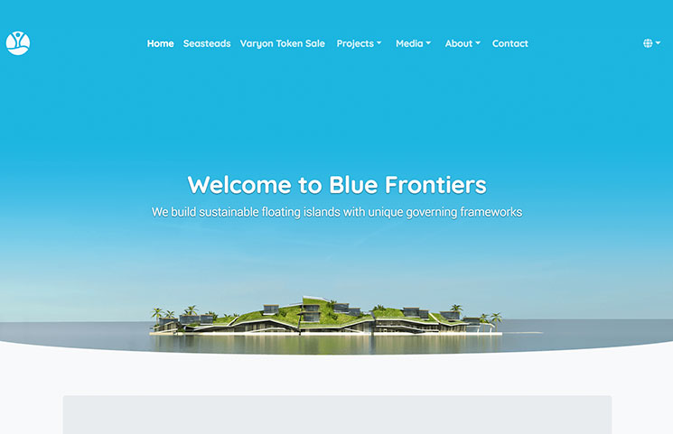 blue frontiers homepage