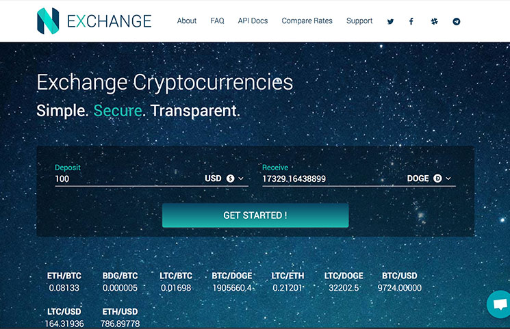 nexchange homepage