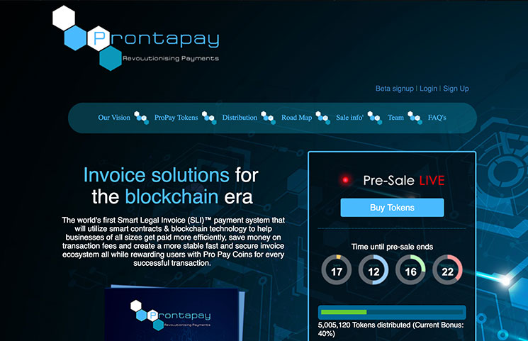 prontapay homepage