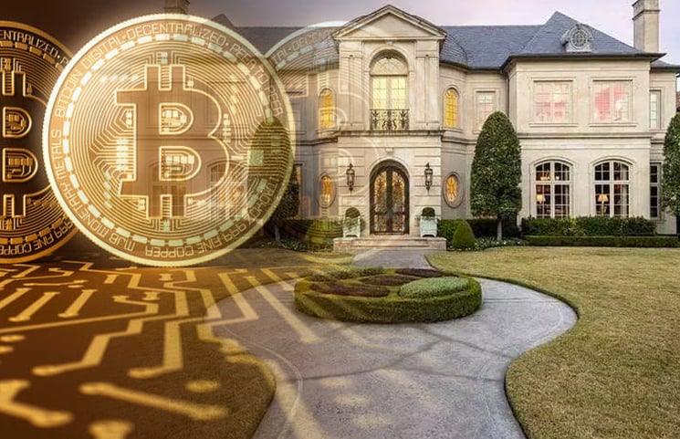 buy a mansion with bitcoin