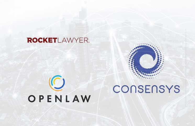 rocket lawyer consensys legal blockchain contracts enabled launch secure accelerate startup ethereum partners