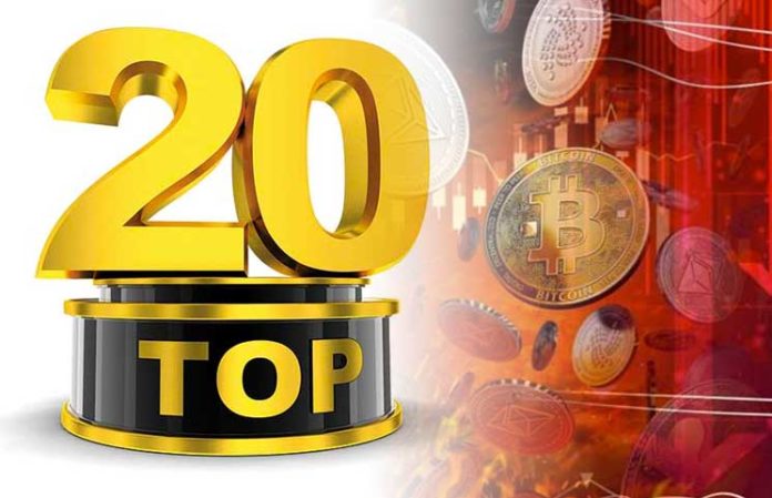 top 20 cryptocurrencies today