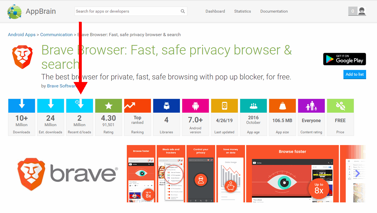 brave browser bat per month