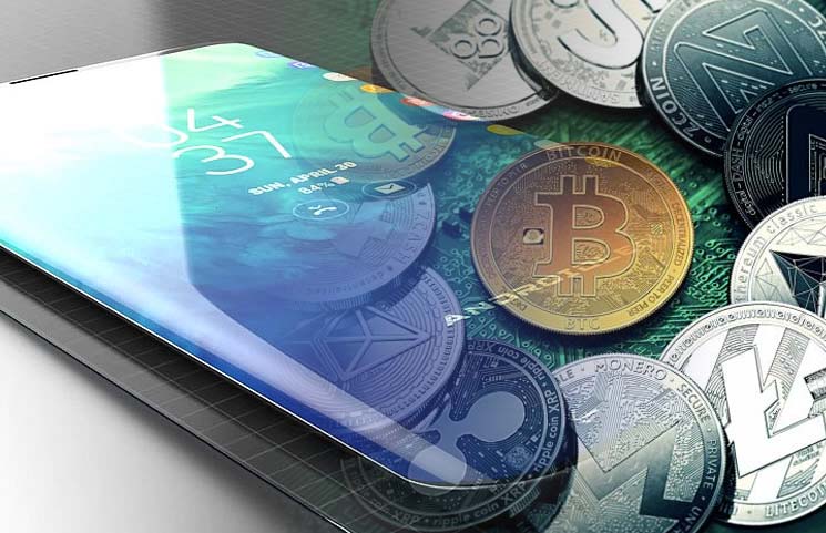 which galaxy phone has a built in crypto currency wallet